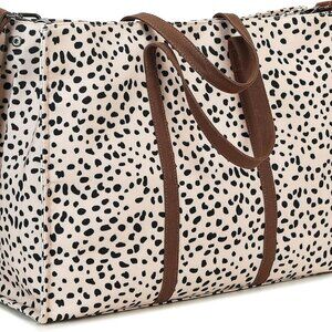 Laptop Tote Bag for Women Work 15.6 inch Canvas Shoulder Bags Computer Messenger